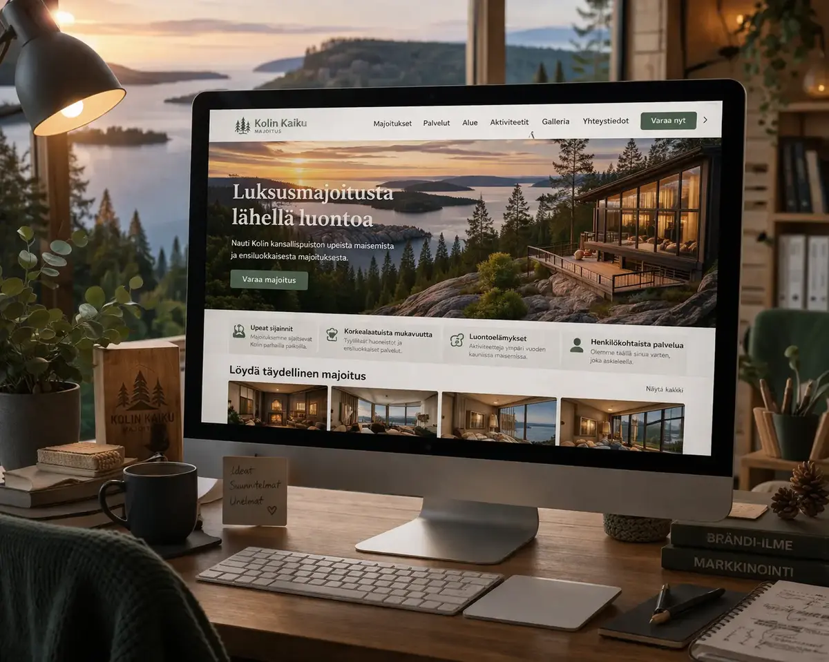 Luksusmajoituspalvelun brändäys ja markkinointi nettisivuja kehittämällä